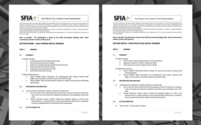 SFIA Releases Updated Cold-Formed Steel Guide Specs